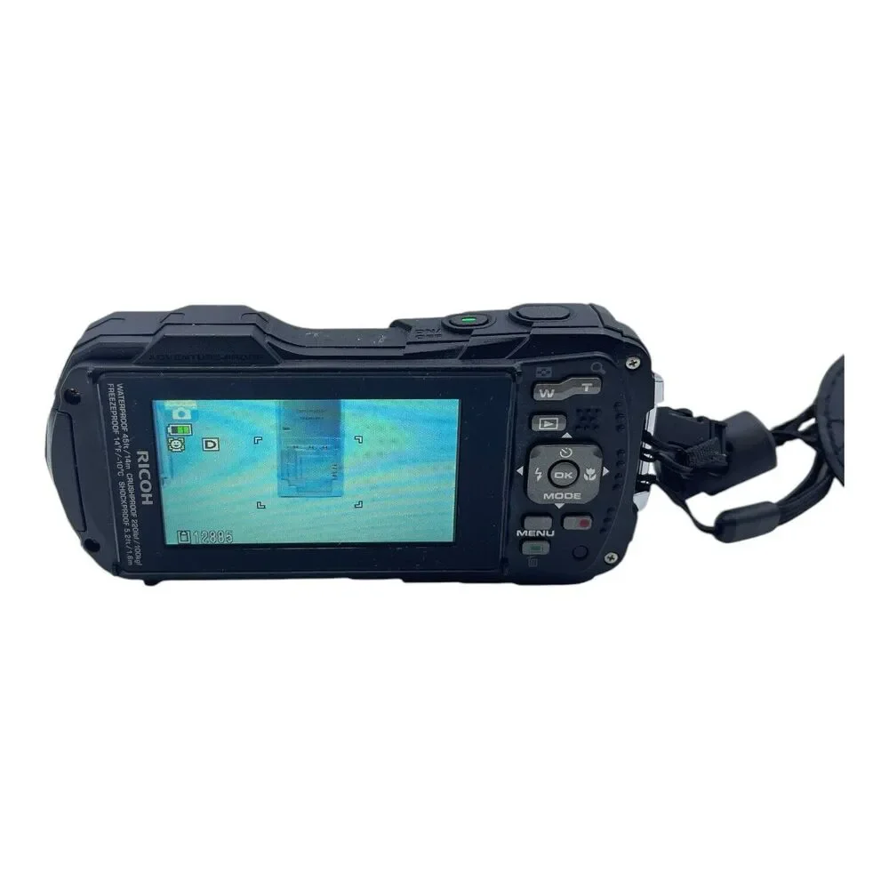 RICOH WG-60 16.0 MP 5X ZOOM RED DIGITAL CAMERA + BATTERY WATERPROOF TESTED